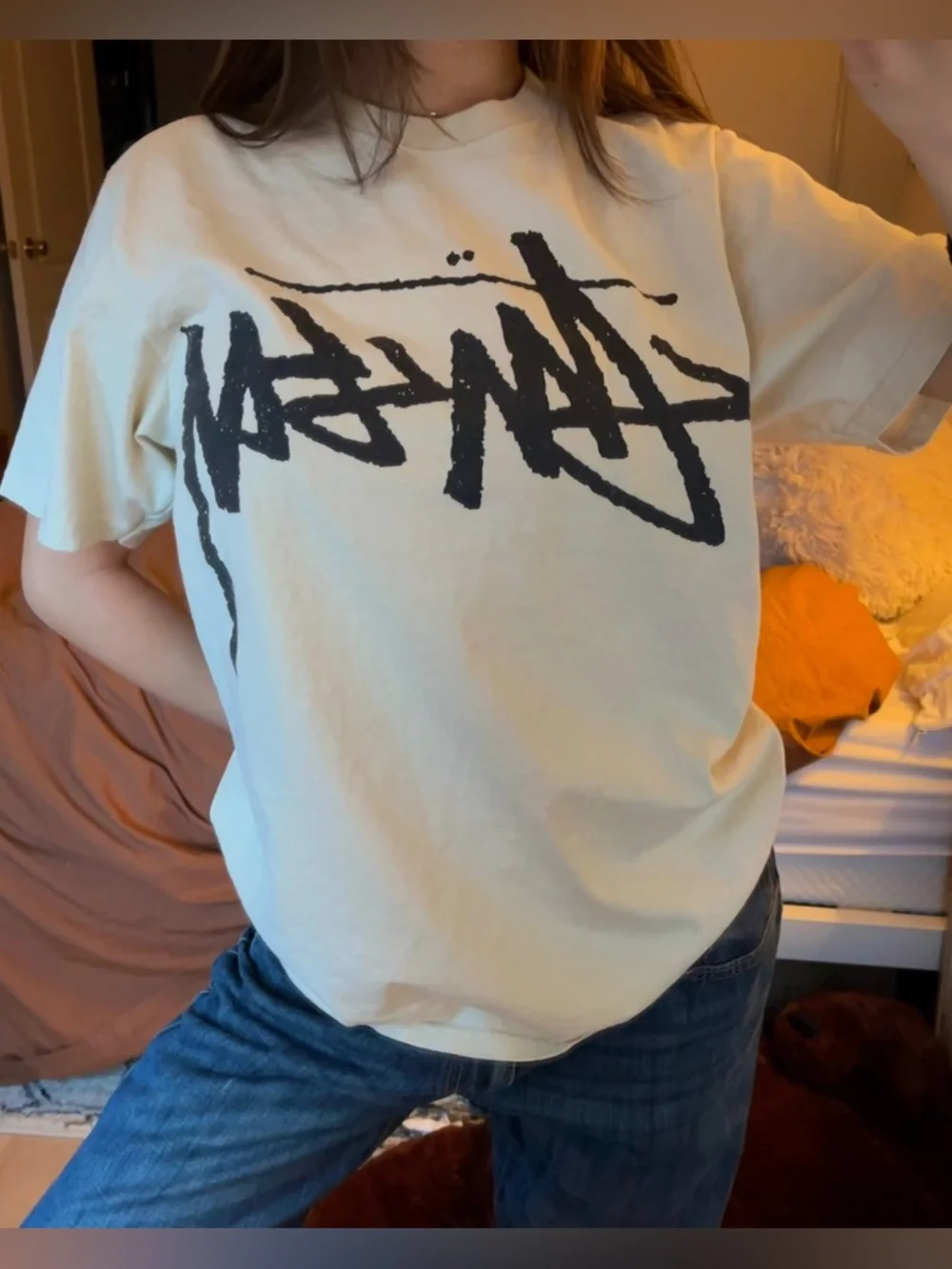 Stüssy Big Stock Tee In The Color Putty - Picture 2 of 6